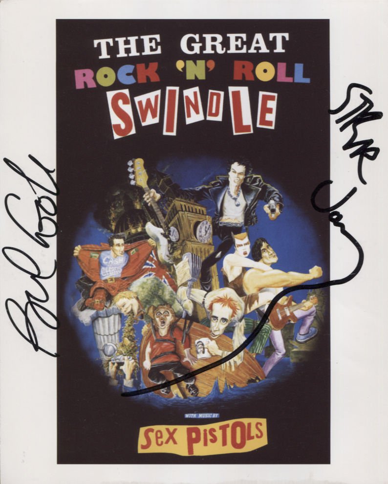 Sex Pistols Paul Cook Steve Jones SIGNED Photo Certificate Of