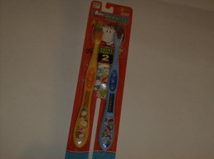 BRAND NEW TWO PACK FUN PEANUTS SOFT TOOTHBRUSHES