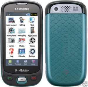 TMOBILE SAMSUNG T749 BLUE HIGHLIGHT TOUCHSCREEN FAIR