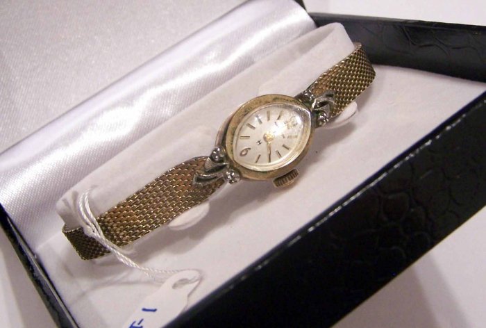 Ladies Hamilton Ladies Dress Watch W/ 4 Real Diamonds