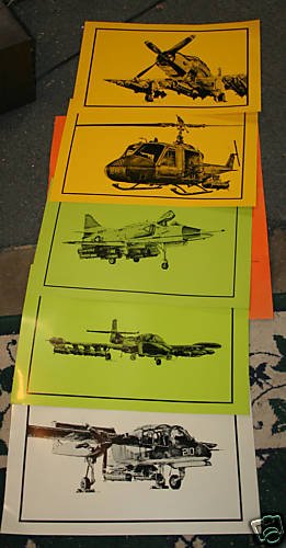 Aircraft Prints- Honeywell 5 Large Prints - Rare - FAE