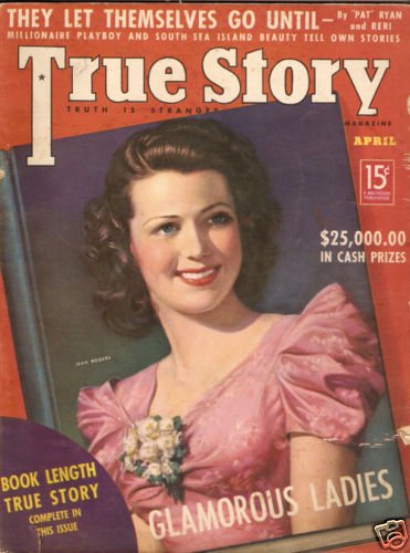 True Story Magazine April 1938 Jean Rogers Lucky Strike