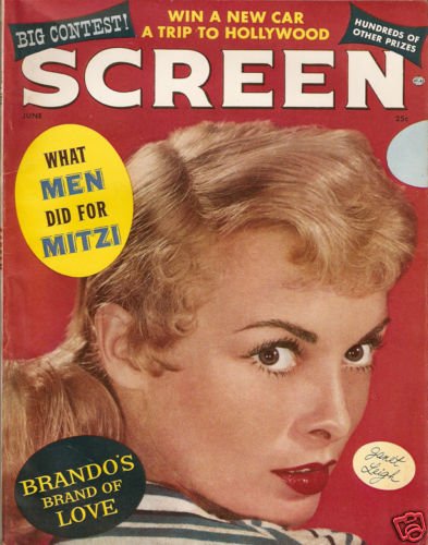 Janet Leigh Screen Magazine June 1956 Brando