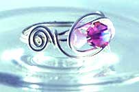 Handmade Wire free form Ring (Candy Drop)