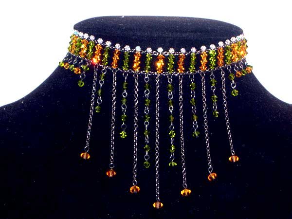 Handmade Crystal Beads Necklace for Wedding(Chanderelle)