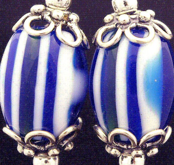 Handmade Lamp work Earrings with Bali Beads (Fallz)