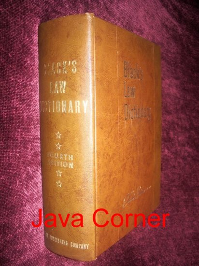 Black's Law Dictionary Fourth Edition, 1951