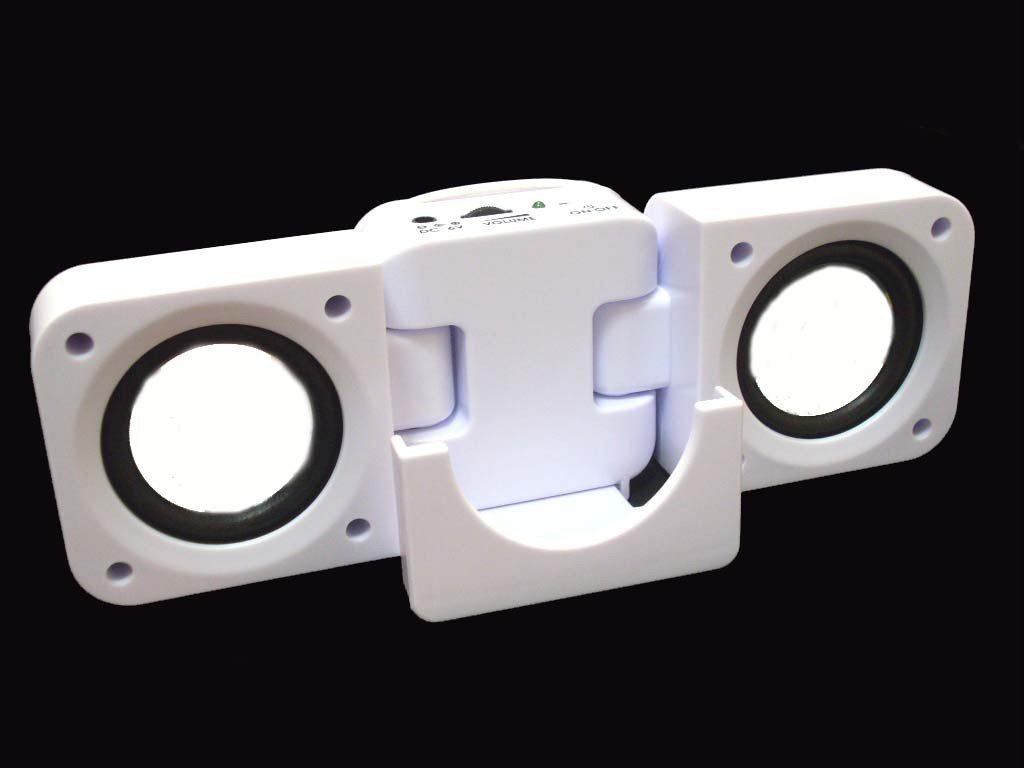 Portable Stereo Speaker for Samsung i9100 Galaxy S 2 II White