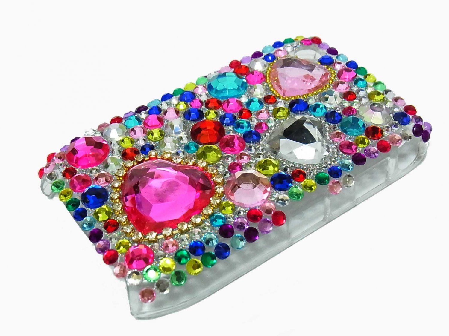 Bling Rhinestone Crystal Red Heart Case Cover for Blackberry 8520 8530 Curve RH