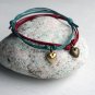 Heart Bracelet with Waxed Cotton Thread (many colors to choose)