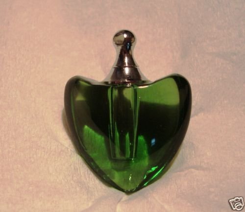 Emerald green crystal vial resealable cap pendant charm
