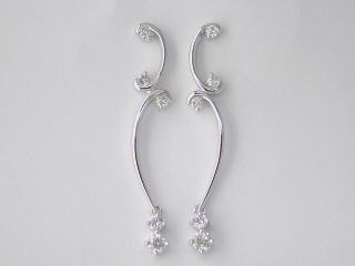 .50 CTW ROUND CUT DIAMOND DROP EARRINGS 14 K GOLD