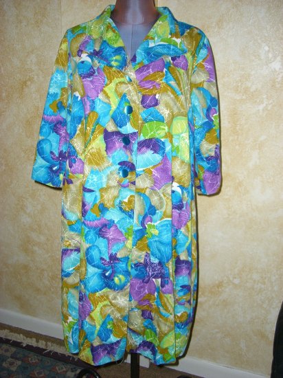 INTERESTING 70'S PSYCHEDELIC COAT DRESS. GREAT