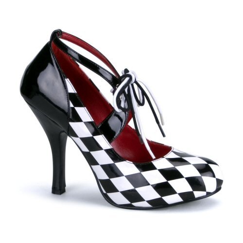 Checkered Pump with 4" Heels and Matching Laces Sz 7 - Item #WMS279F-FUNHAR03