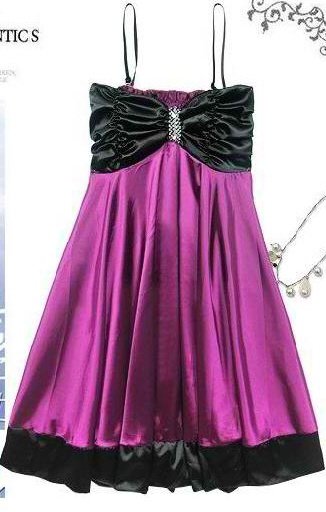 Classy Formal Silk n Satin Gathered Dress with Elegant Flare - Item #IFWJ80404