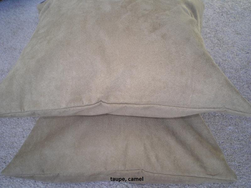 Set 2 of Camel Heavy Duty Micro sude Cushion Pillow Covers Set of 2 18x18 inches