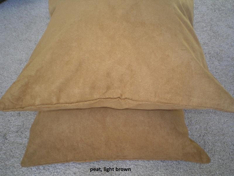 Set 2 of Peat ( Saddle) Heavy Duty Micro sude Cushion Pillow Covers Set of 2 18x18 inches