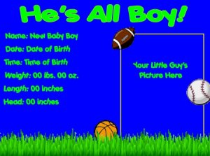 It's A Boy! - ALL BOY