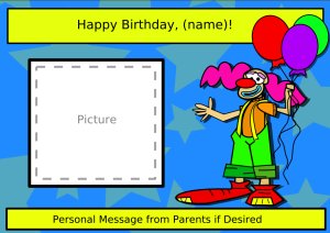Clown Birthday Page