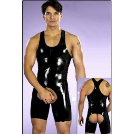 Black Men's Leather Costume