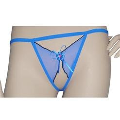 Flower G String Blue
