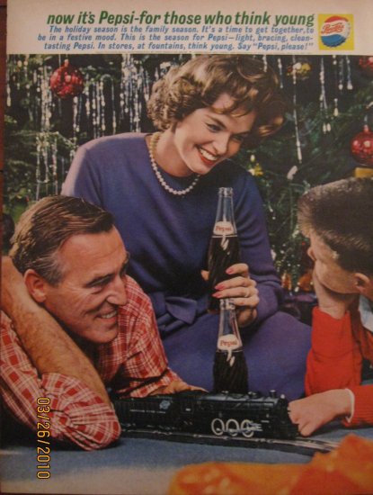 Pepsi 1961 Authentic Christmas Print Ad