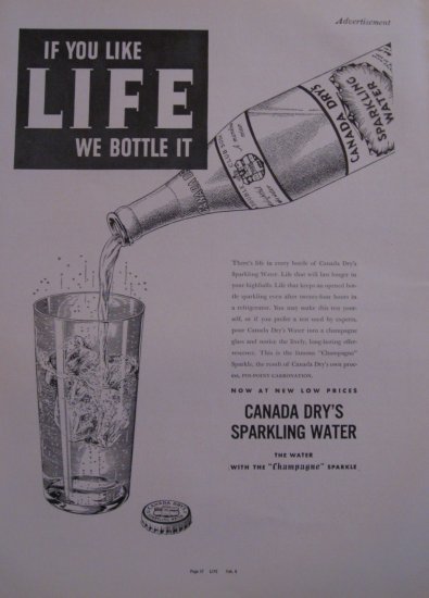 Canada Dry Sparkling Water 1937 Authentic Print Ad