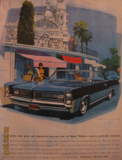 Pontiac Grand Prix 1963 Authentic Print Ad