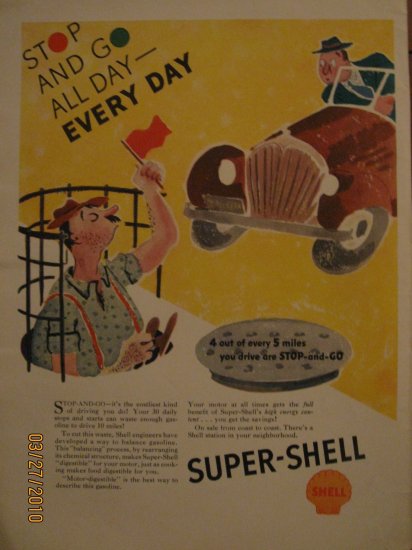 Shell Gas 1937 Authentic Print Ad