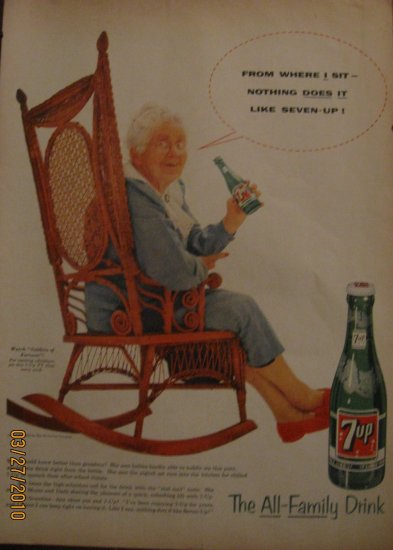 7up 1955 Authentic Print Ad