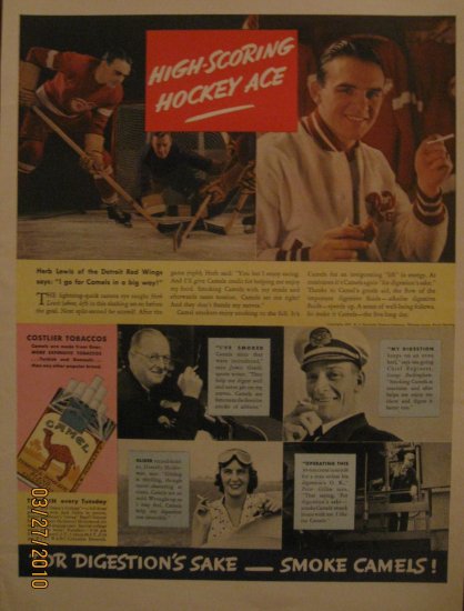 Camels Cigarettes Herb Lewis 1937 Authentic Print Ad