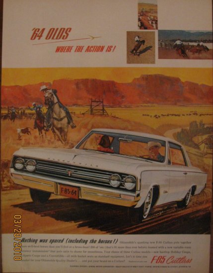 Oldsmobile F-85 Cutlass 1963 Authentic Print Ad