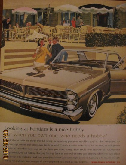 Pontiac Bonneville 1962 Authentic Print Ad