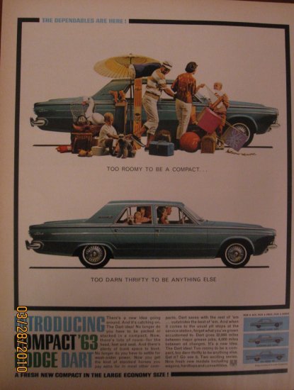 Dodge Dart 1962 Authentic Print Ad