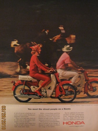 Honda Motorcycles 1972 Authentic Print Ad