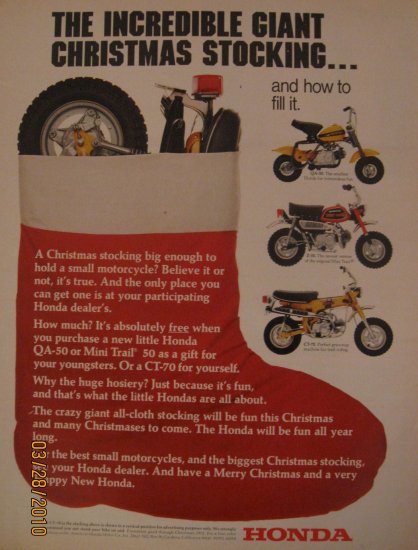 Honda Motorcycles 1972 Authentic Print Ad
