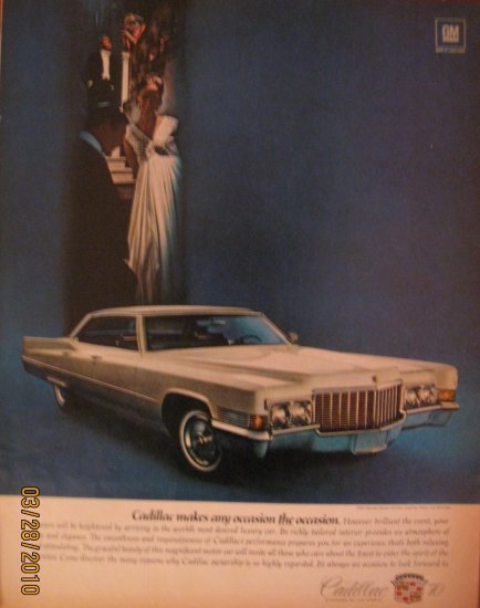 Cadillac 1970 Authentic Print Ad