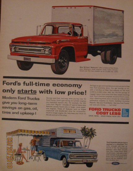 Ford Truck 1961 Authentic Print Ad