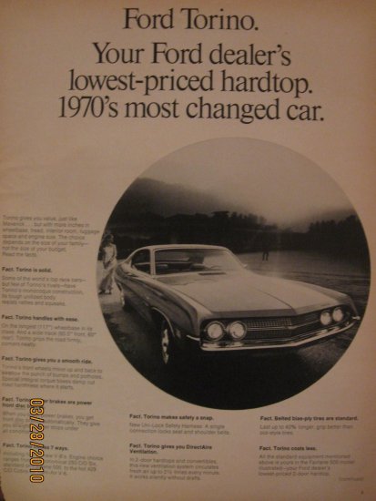 Ford Torino 1961 Authentic Print Ad