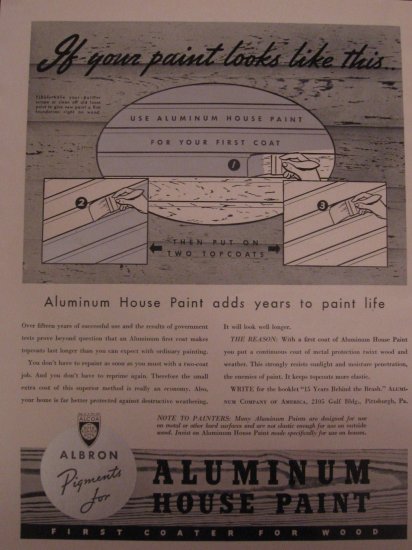 Aluminum Paint 1938 Authentic Print Ad