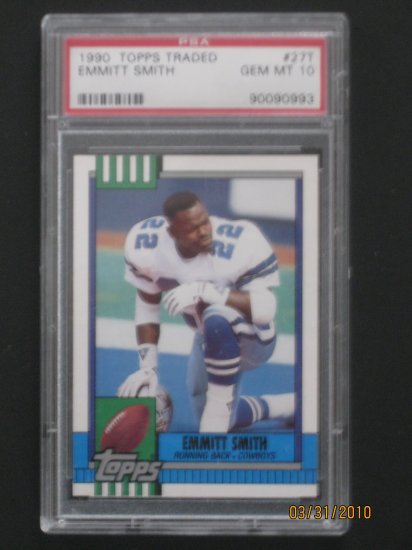 1990 Topps Traded #27T Emmitt Smith PSA 10