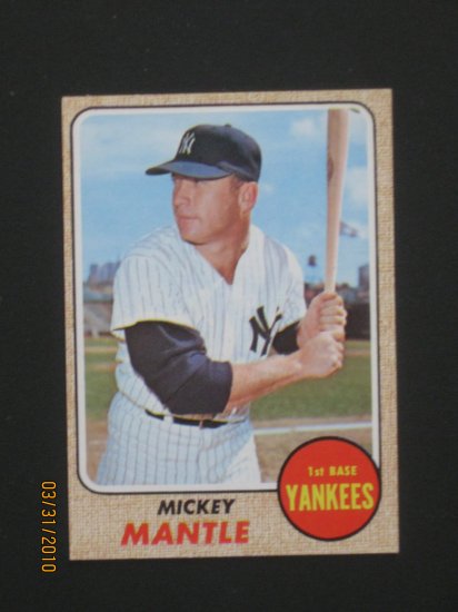 1968 Topps #280 Mickey Mantle VG/EX Original