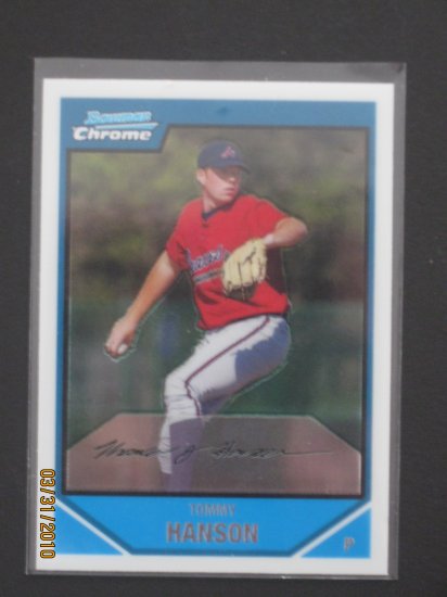 2007 Bowman Chrome #BC162 Tommy Hanson NM/MT