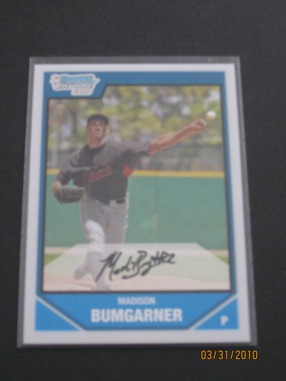 2007 Bowman Chrome #BDPP61 Madison Bumgarner NM/MT
