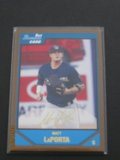 2007 Bowman Gold #BDPP64 Matt LaPorta NM/MT