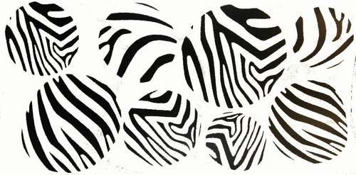 Zebra Wall Vinyl Decor Decals Stickers 8 lg dots circle