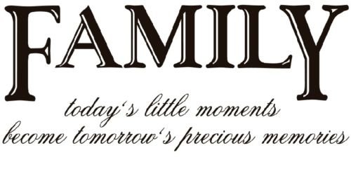 Family Moments Wall Vinyl Sticker Decal Saying Home