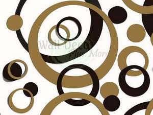 Wall Vinyl Bubble Circle Stickers Neutral Browns 40+pcs