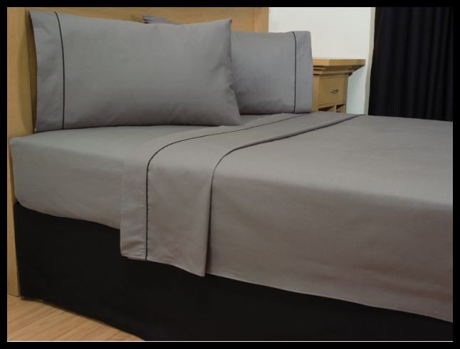 ROYAL EGYPTIAN COTTON TWIN SILVER GREY 7PC SET 1000TC