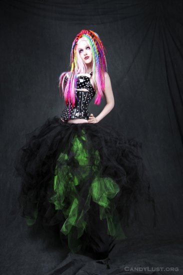 Neon Green Formal Gothic Wedding Tulle Skirt Adult large / plus